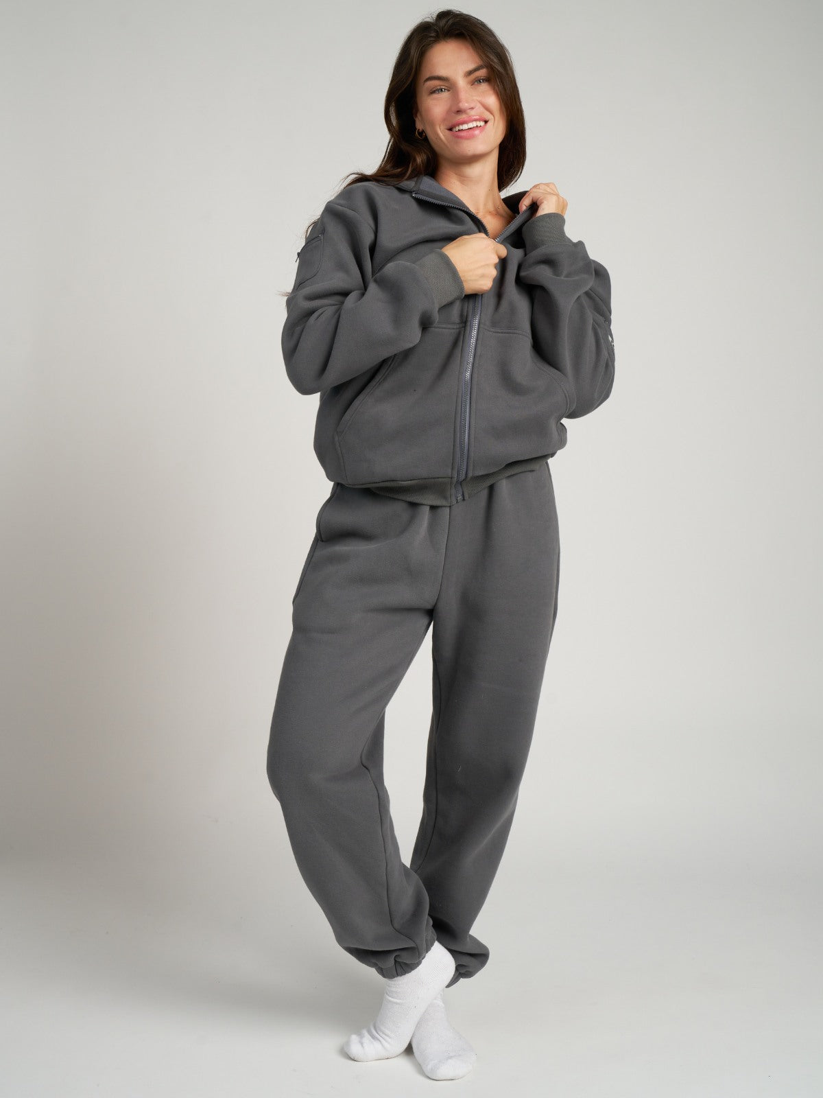 Sudadera con Cremallera Esencial para Viajes