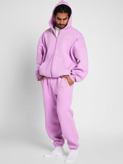 Sudadera con Capucha de Cremallera en Color Pastel