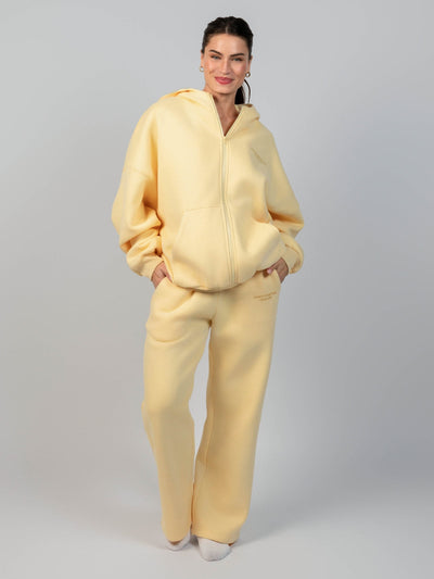 Sudadera con Capucha de Cremallera en Color Pastel