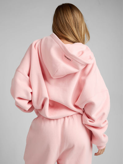 Sudadera con Capucha de Cremallera en Color Pastel