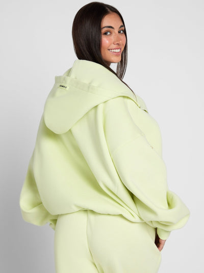 Sudadera con Capucha de Cremallera en Color Pastel