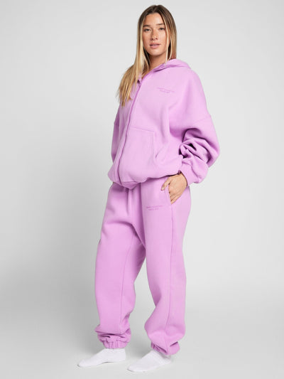 Sudadera con Capucha de Cremallera en Color Pastel