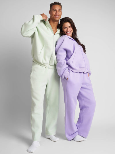 Sudadera con Capucha de Cremallera en Color Pastel