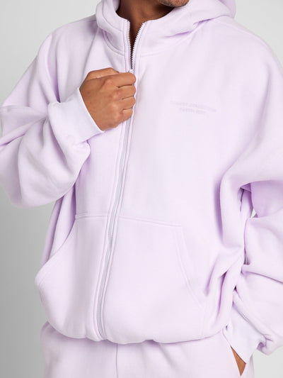 Sudadera con Capucha de Cremallera en Color Pastel